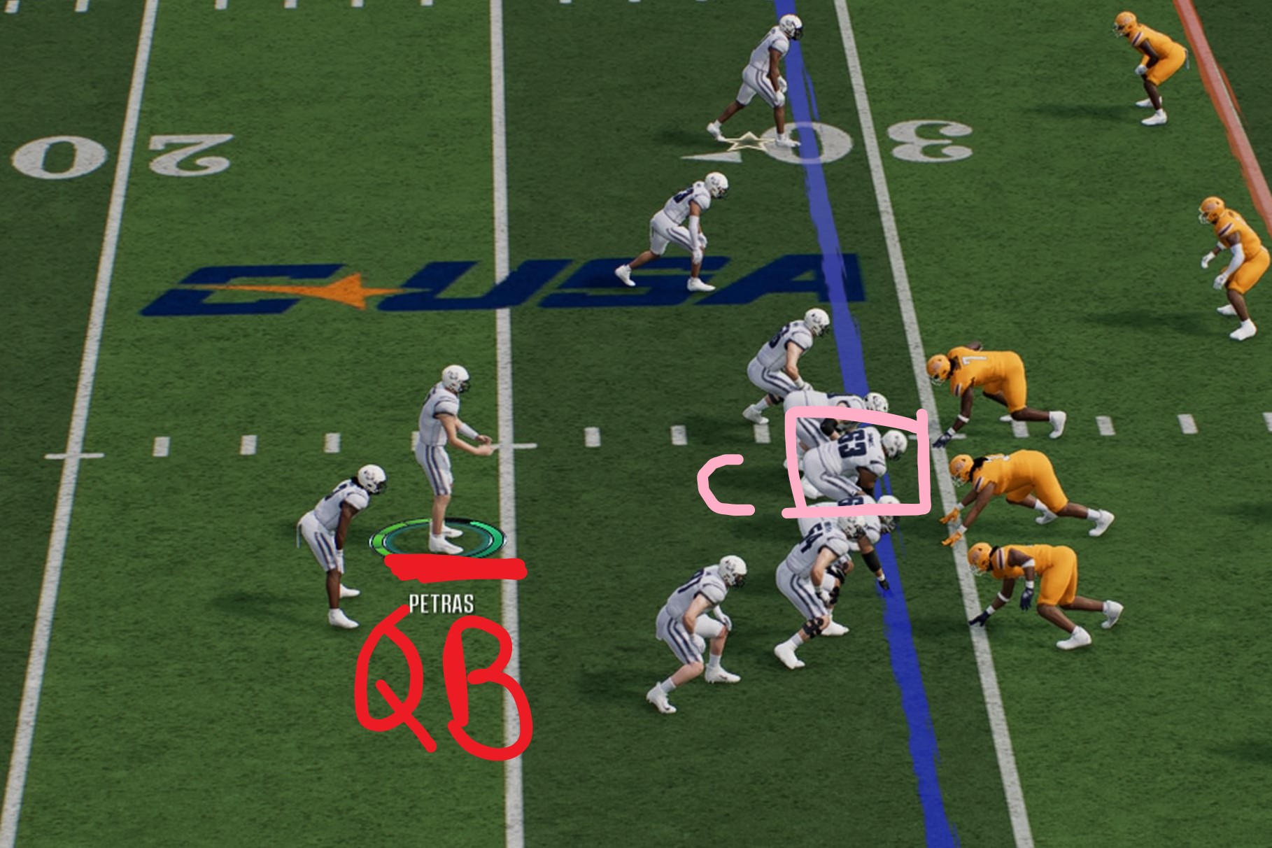 Annotation of QB in shotgun
