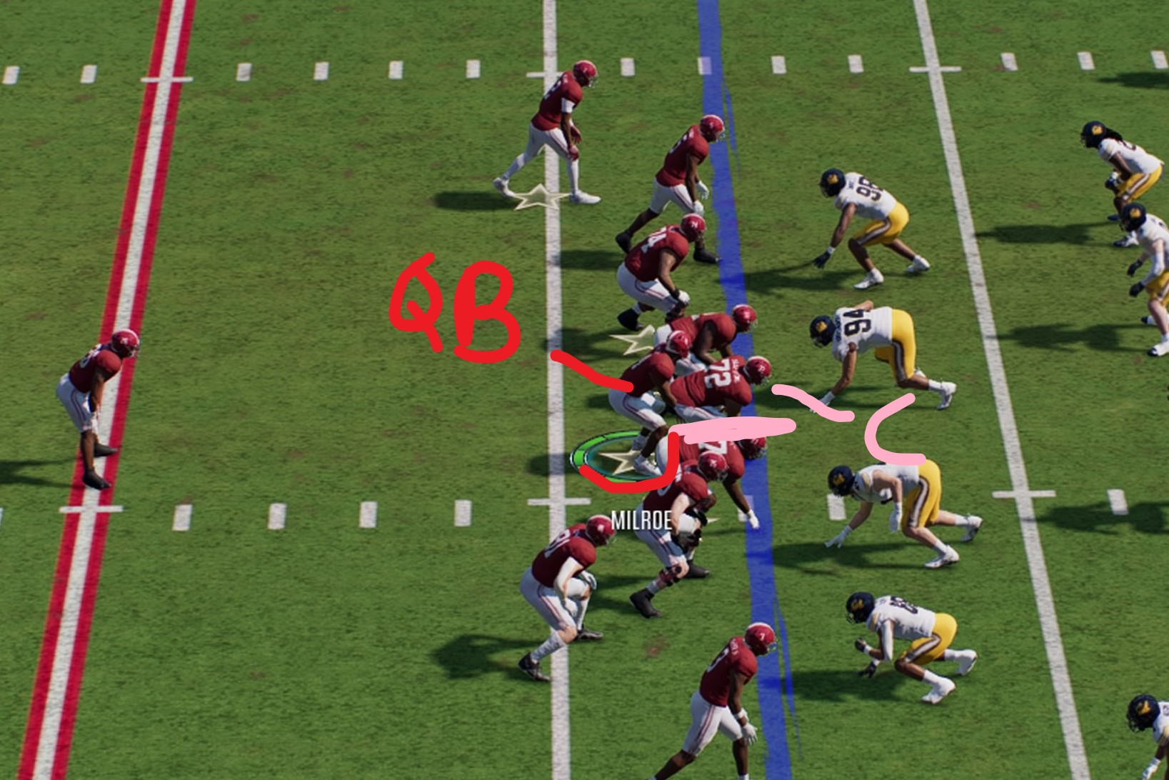 Annotation of QB in under center